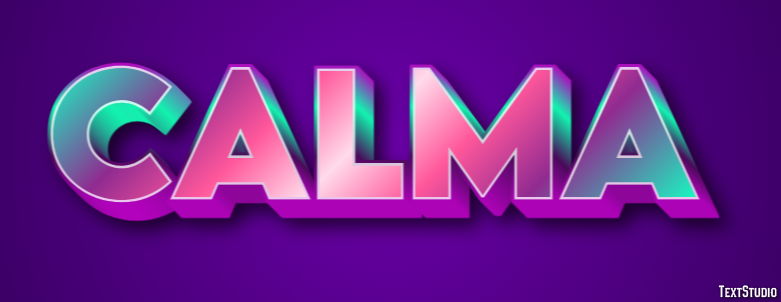 Calma Efeito de texto