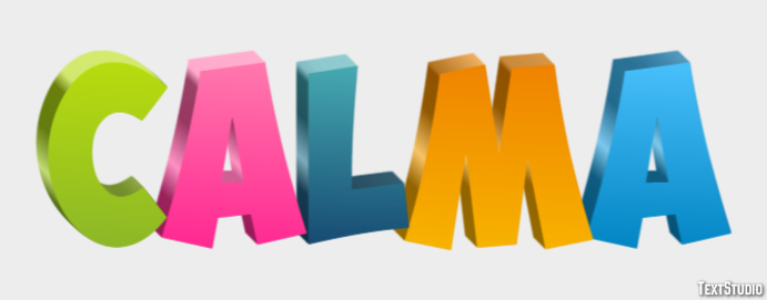 Calma Efeito de texto