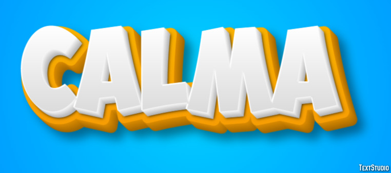 Calma Efeito de texto