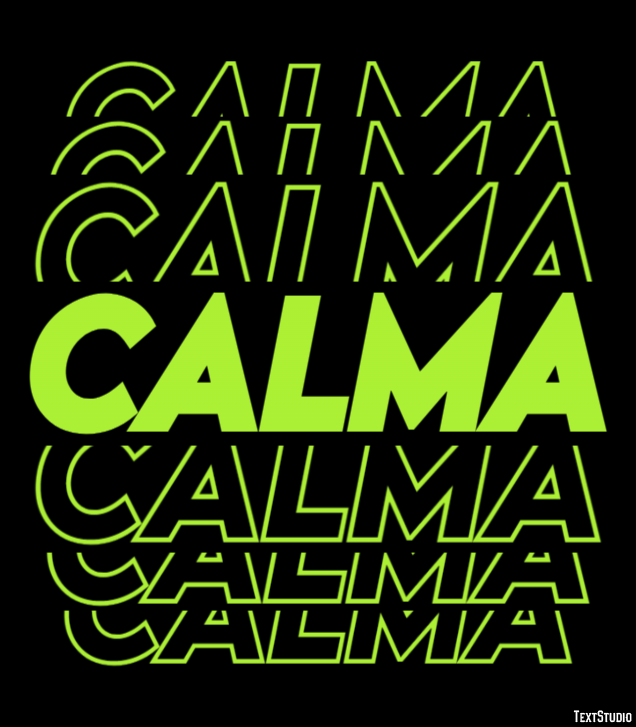 Calma Efeito de texto