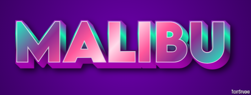 Malibu Efekt tekstowy