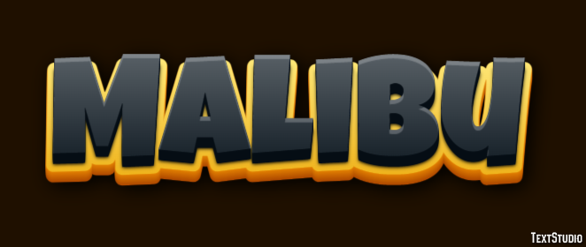 Malibu Efecto de Texto