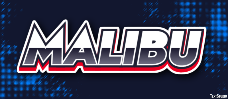 Malibu Efekt tekstowy