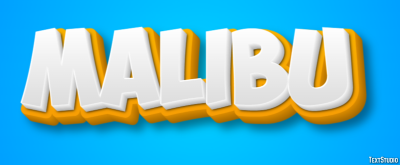 Malibu Efekt tekstowy