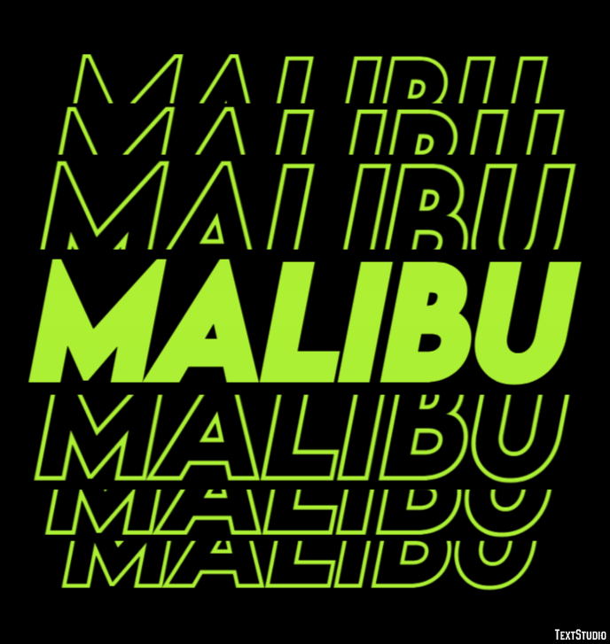 Malibu Efekt tekstowy