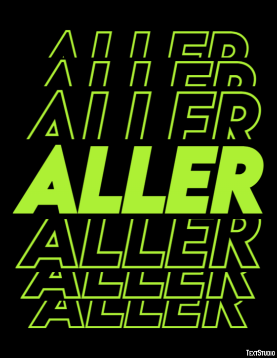 Aller Efecto de Texto