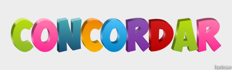 Concordar Efecto de texto