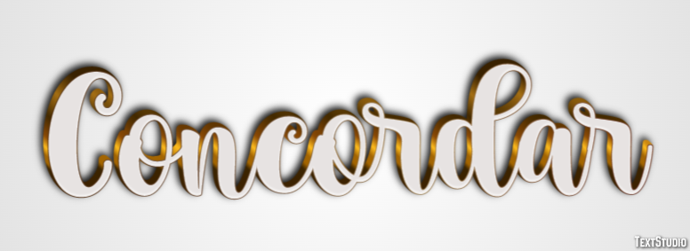 Concordar Efecto de texto