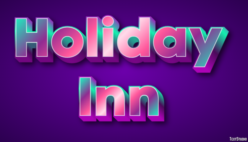 Holiday Inn Efeito de texto