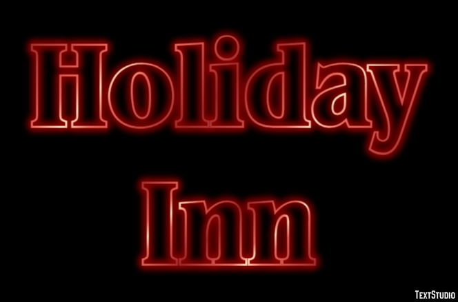 Holiday Inn Efeito de texto