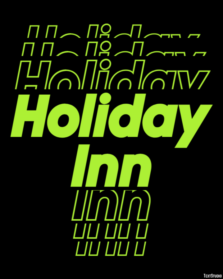 Holiday Inn Efeito de texto