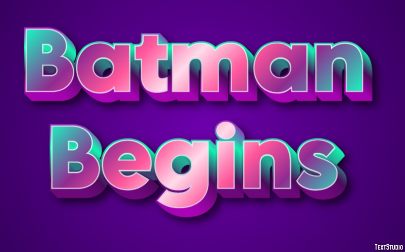 Batman Begins Text Effect