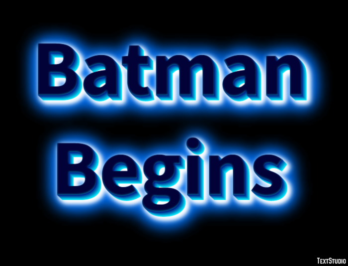 Batman Begins Text Effect