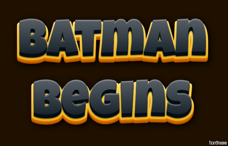 Batman Begins Text Effect