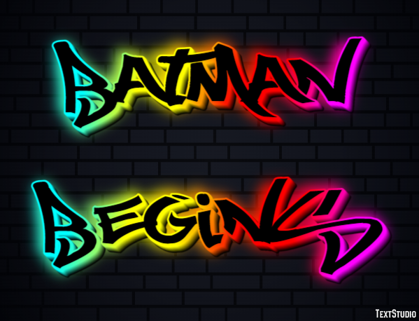 Batman Begins Text Effect