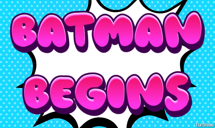 Batman Begins Text Effect