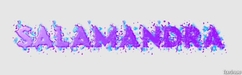 Salamandra Efecto de Texto