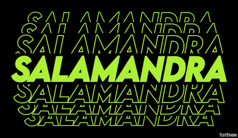 Salamandra Efecto de texto