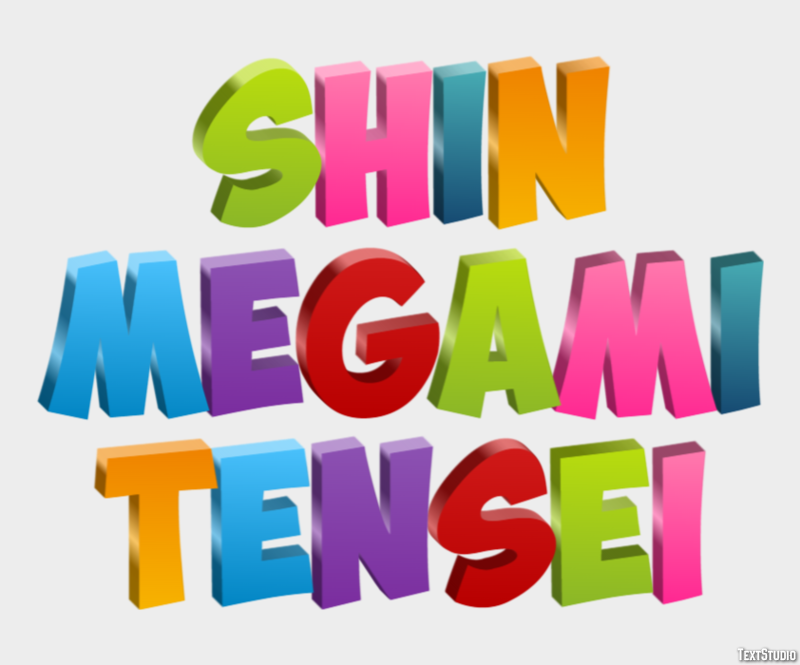 Shin Megami Tensei Effetto testo