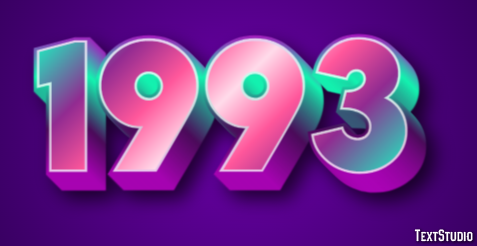 1993 Text Effect