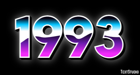 1993 Text Effect