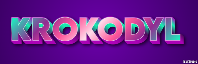 Krokodyl Efecto de texto