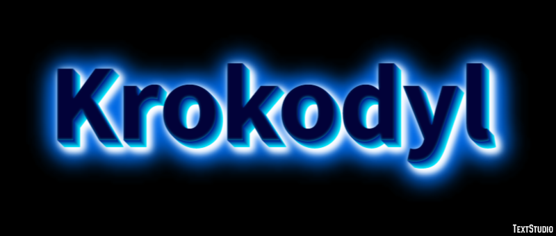 Krokodyl Efecto de texto