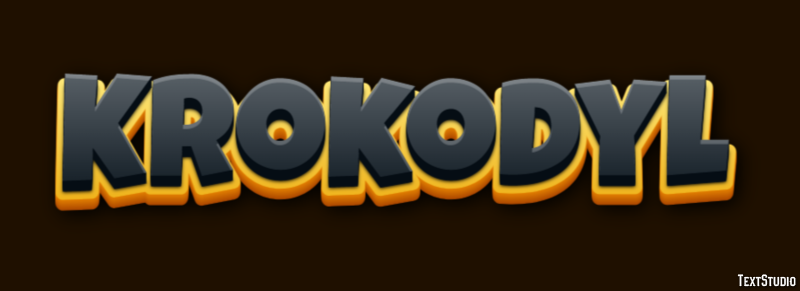 Krokodyl Efecto de texto