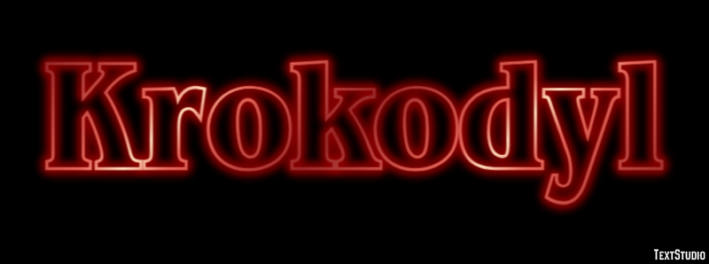 Krokodyl Efecto de texto