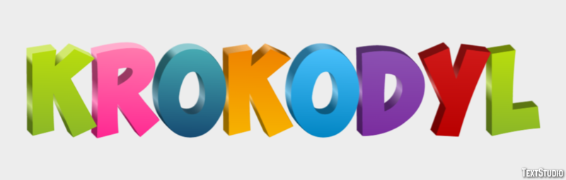 Krokodyl Efecto de texto