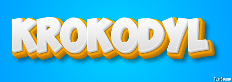 Krokodyl Efecto de texto