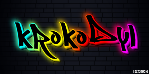 Krokodyl Efecto de texto