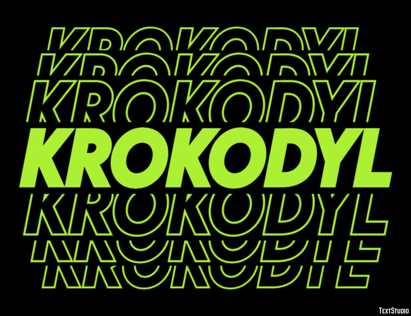 Krokodyl Efecto de texto