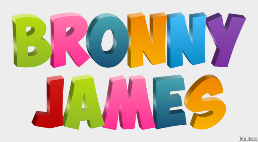 Bronny James Texteffekt