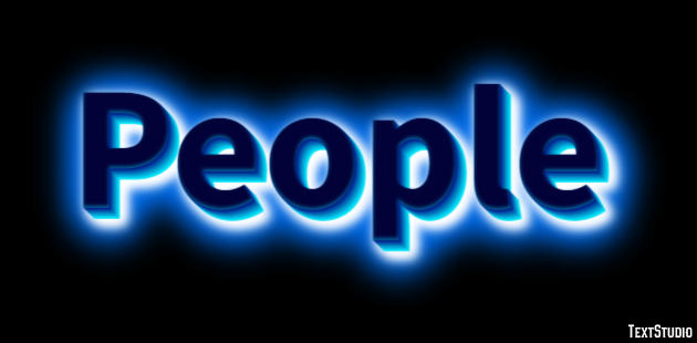 People Efecto de Texto