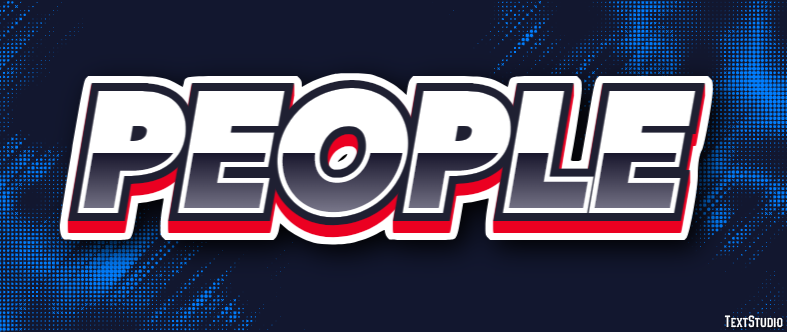 People Efecto de texto