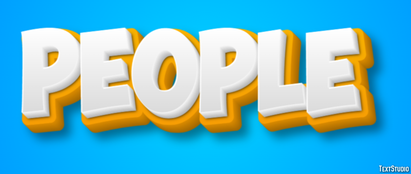 People Efecto de Texto