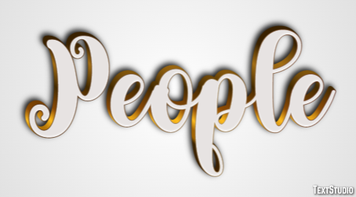 People Efecto de Texto
