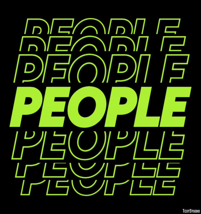 People Efecto de Texto