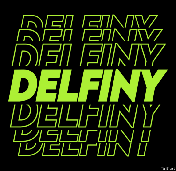 Delfiny Efekt tekstowy