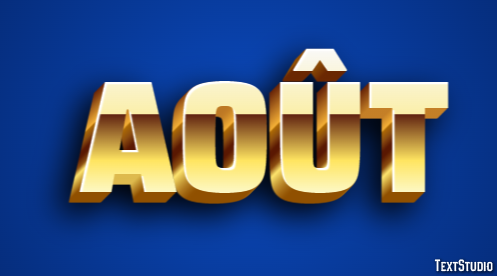Août Effet de texte