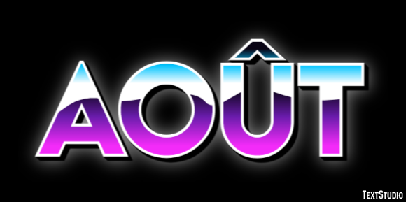 Août Effet de texte