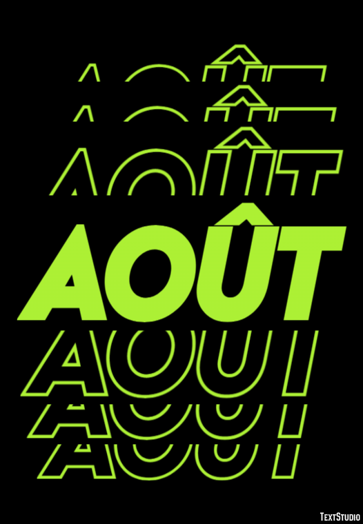Août Effet de texte