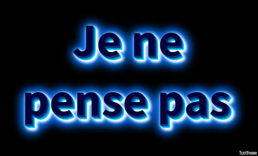Je ne pense pas Effet de texte