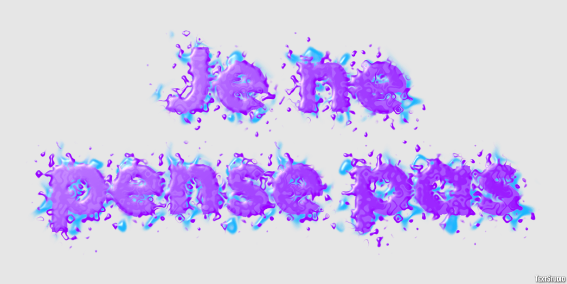 Je ne pense pas Effet de texte