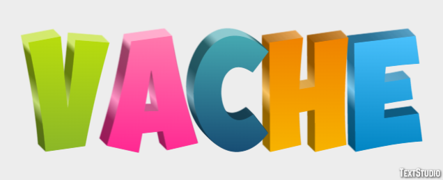 Vache Effet de Texte