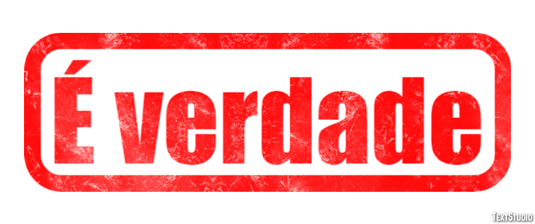 É verdade Efeito de texto