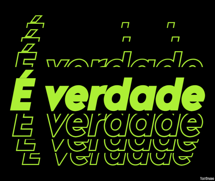 É verdade Efeito de texto