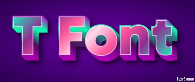 T Font Effetto testo