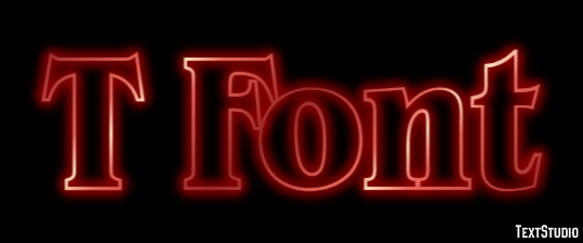 T Font Effetto testo